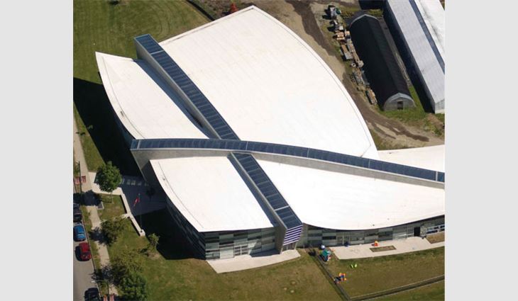 About 3 million square feet of single-ply roof membranes continue to protect many of the buildings originally used for housing, training or events at the 2010 Winter Olympics in Vancouver, British Columbia.