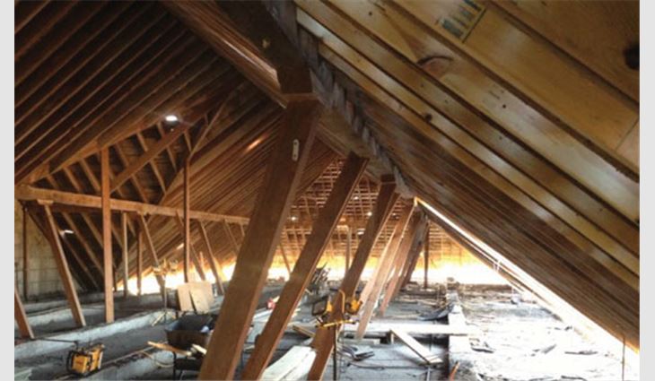 Stonebrook Roofing rebuilt the roof's decayed wooden understructure