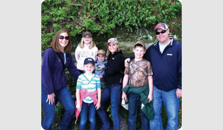 The Duffy family (from left to right): Jill, Bree, Sydeny, Troy, Kelsey, Quinn and Luke
