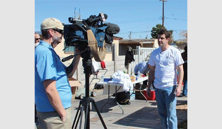 Las Vegas' local Fox News affiliate covered the Community Service Day.