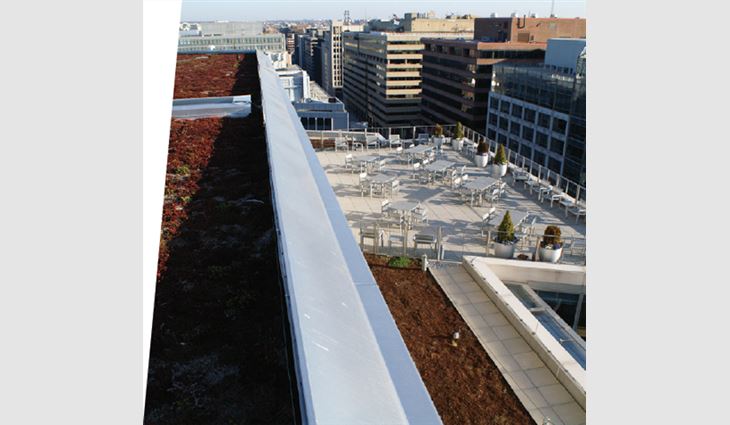Work on various roof levels included an 8,500-square-foot garden terrace renovation and a new system of catwalks