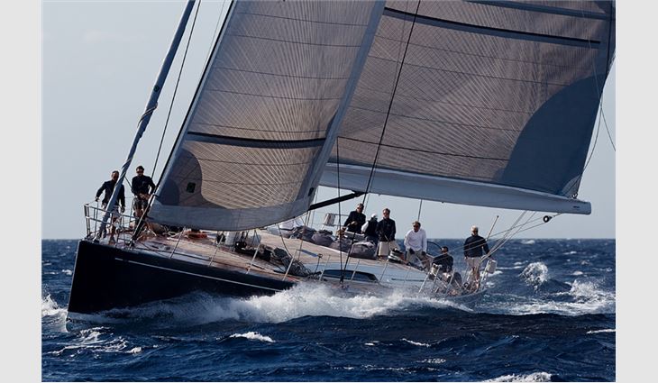 Nugent (in the white shirt) during a regatta sailboat race