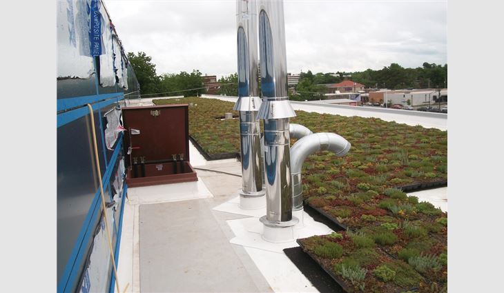 The Greene County Public Safety Center's vegetative roof system.
