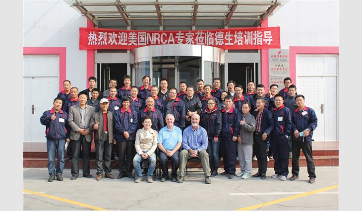 The fourth class in China and NRCA instructors