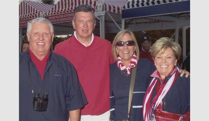 Conway (left) with Bill Good, NRCA's CEO; Good's wife, Sarah; and Conway's wife, L.B., who passed away in 2013