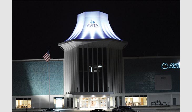 The Avita Health System tower after Alumni Roofing's renovation