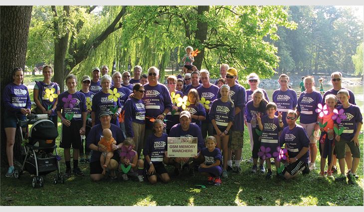 GSM Industrial, Lancaster, Pa., and GSM Roofing, Ephrata, Pa., formed a GSM Memory Marchers team and raised $56,038 through the Walk to End Alzheimer's. 