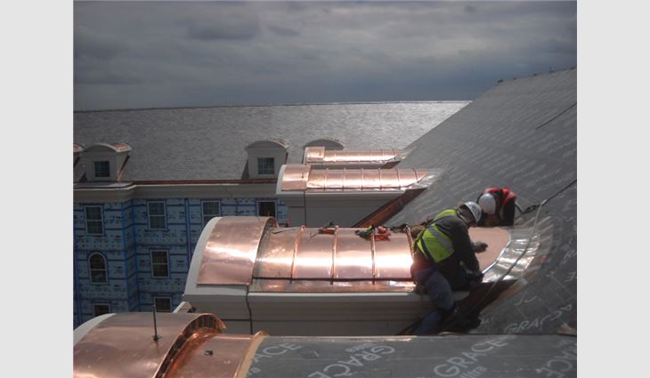 More than 100 copper dormers were fabricated