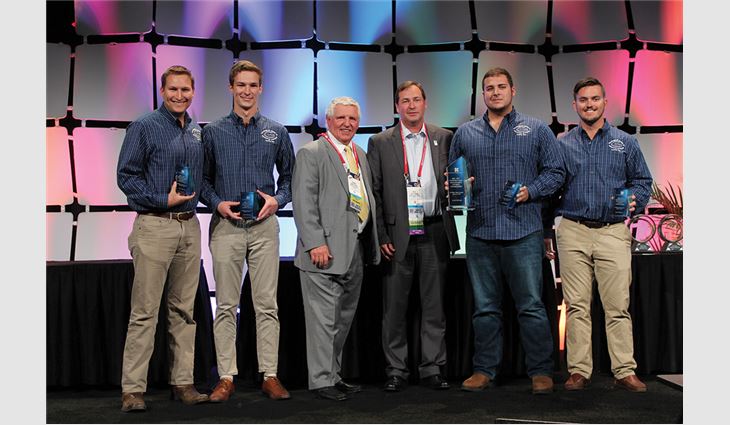 The University of Florida team received the Construction Management Student Competition award during the 2017 International Roofing Expo.®