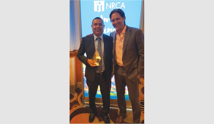 Alarcon with Charles Antis after winning the Best of the Best Award