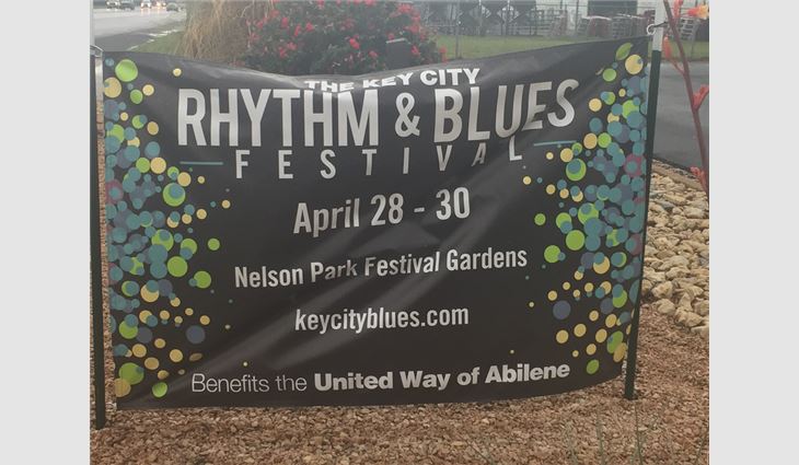 Barr's idea to organize an annual blues festival near Abilene, Texas, came to fruition in 2015 when 1,100 people attended the premier Key City Rhythm and Blues Festival to raise $25,000 for United Way of Abilene.