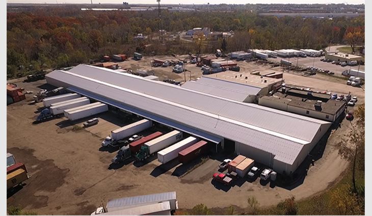 EXCEPTIONAL® Metals EM Retro-R® Panels were retrofitted on the warehouse's existing mechanically fastened PBR metal roofing panels