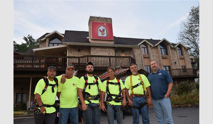 The team at Kalkreuth Roofing and Sheet Metal Inc., Wheeling, W.Va., worked on a Ronald McDonald House in Morgantown,
  W.Va.