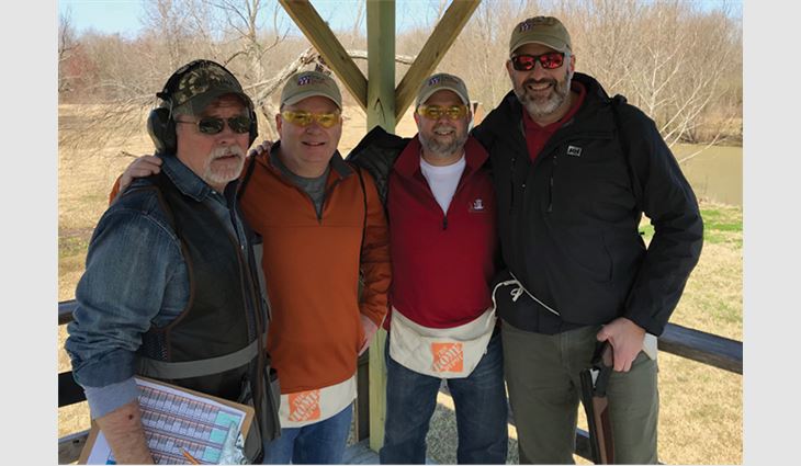 Participants in ROOFPAC's sporting clays tournament at the High Point Shooting Grounds 