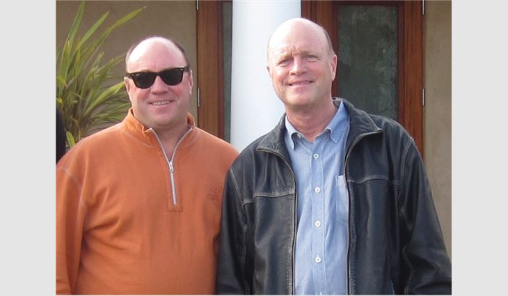 Schwickert (left) with his brother, Kim
