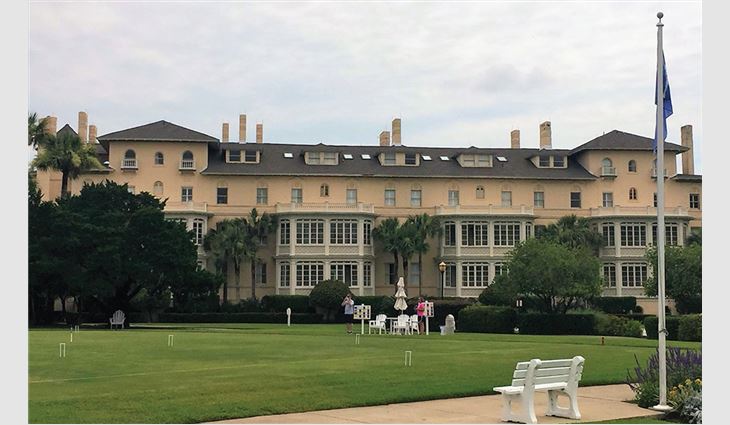 One of Jekyll Island Club Resort’s new roof systems