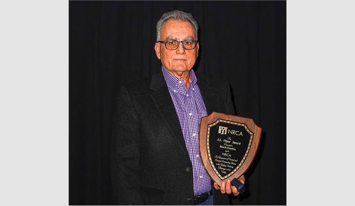 Mark Gaulin, founder of MAGCO Inc., Jessup, Md., and founding member of Tecta® America Corp., Rosemont, Ill., received NRCA’s 73rd annual J.A. Piper Award. 