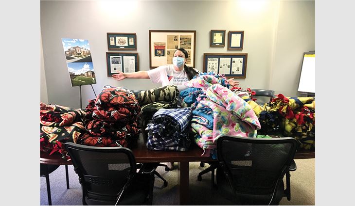 Legacy Restoration turned its traditional in-person
team efforts into companywide virtual events that resulted in 300
blankets handmade for foster children and veterans, as well as
quarterly donations for foster families and veterans in need.