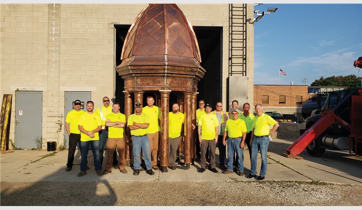 The F.J.A. Christiansen Roofing crew