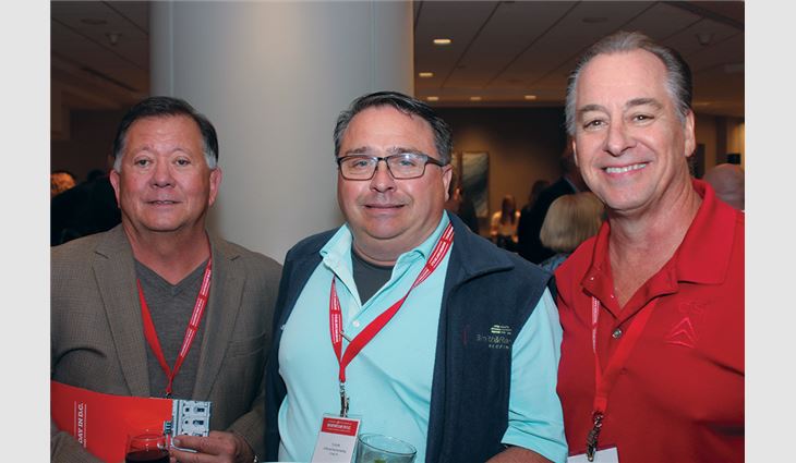 Don Fry, president of Fry Roofing Inc., San Antonio, Ty Smith, owner of Smith and Ramirez Roofing, El Paso, Texas, and Bill Baley, president and CEO of C.I. Services Inc., Mission Viejo, Calif.