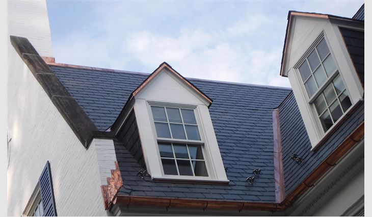 New roof with synthetic slate