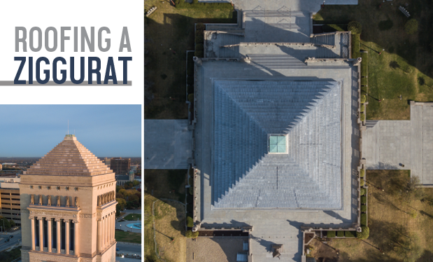 Roofing a ziggurat - Renaissance Roofing restores an Indiana war memorial