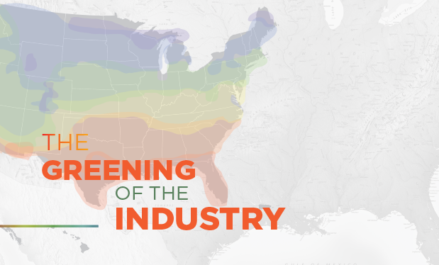 The greening of the industry - Building codes and standards have been updated with new green building guidelines and requirements