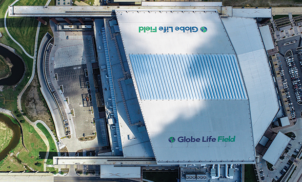 Latest Globe Life Field Construction Milestone: Super Flush