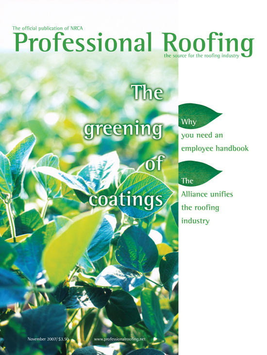 Professional Roofing Magazine 11/1/2007